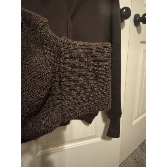 Vintage 60s 70s Jantzen Wool Sweater small Fall Brown Cardigan Made In USA - Picture 8 of 11